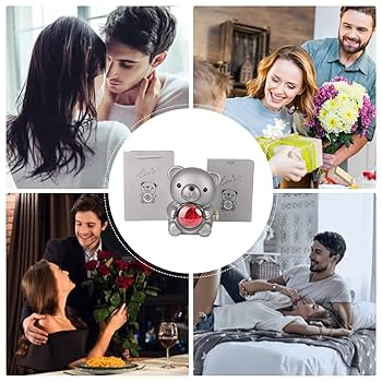 Amazon｜クマのネックレスボックス、ネックレス付きローズ